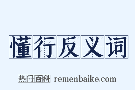 懂行反义词是什么意思的图片
